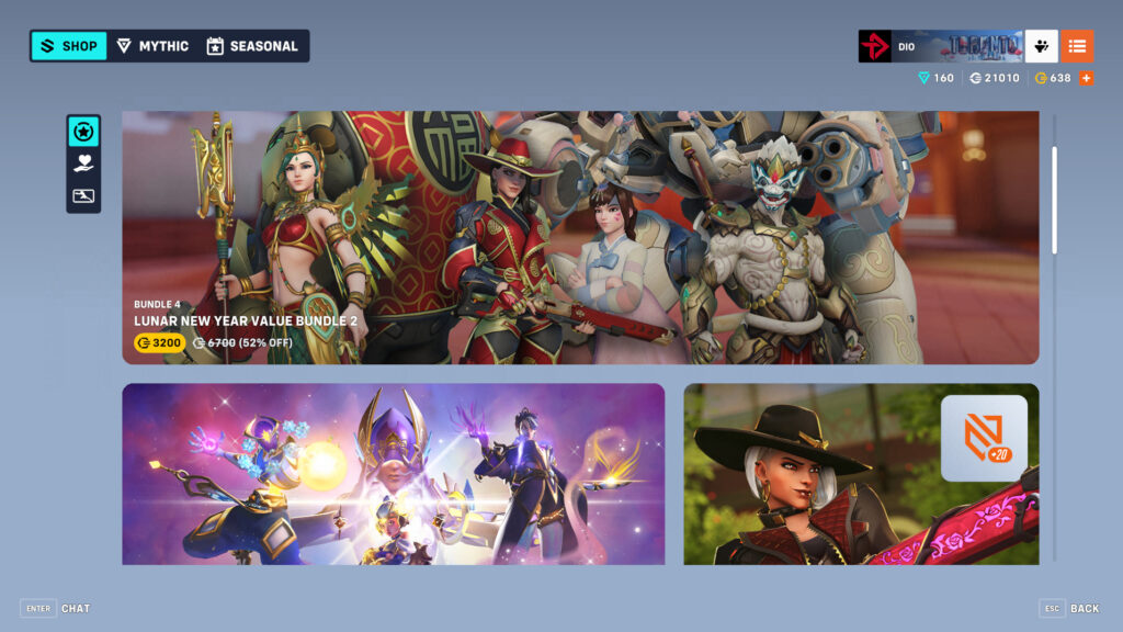 Screenshot of this week's updated shop rotation