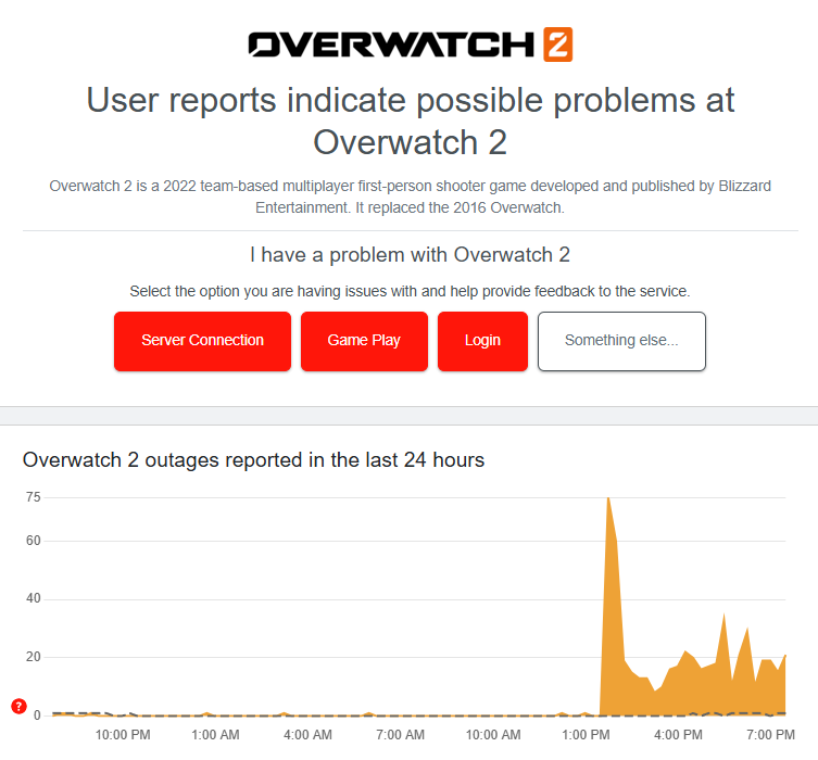 Overwatch 2 status overwatch 2 game server connection failed