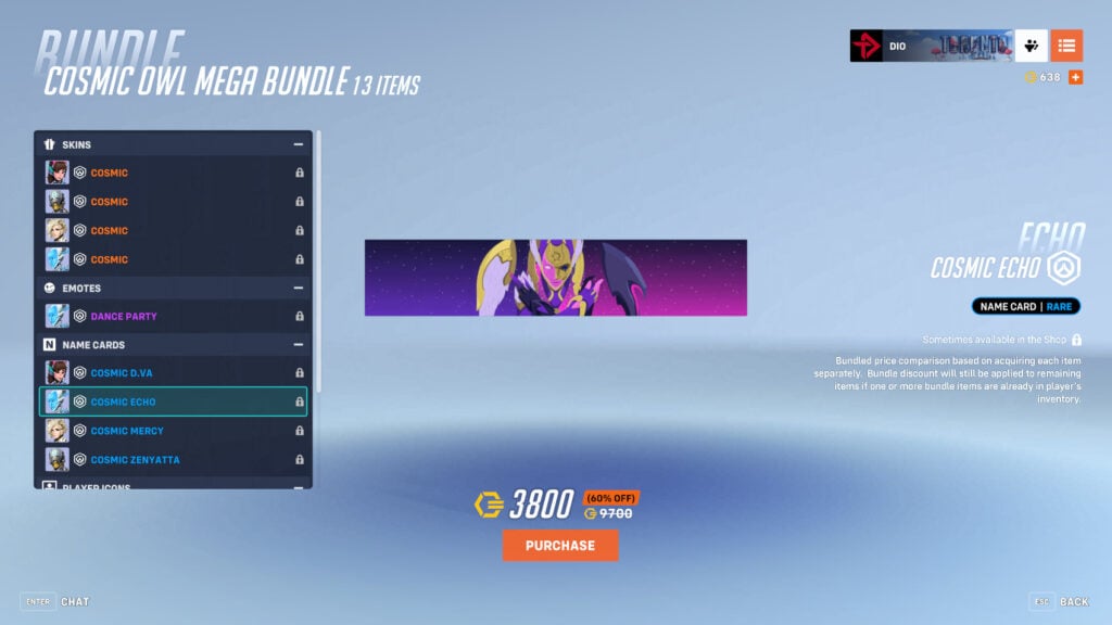 Cosmic Echo name card