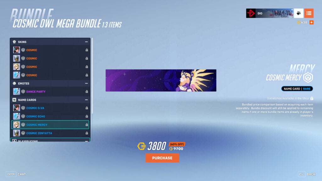 Cosmic Mercy name card