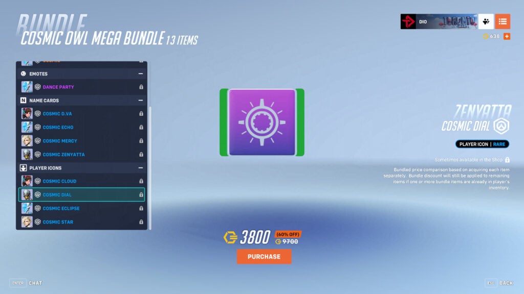 Cosmic Zenyatta player icon