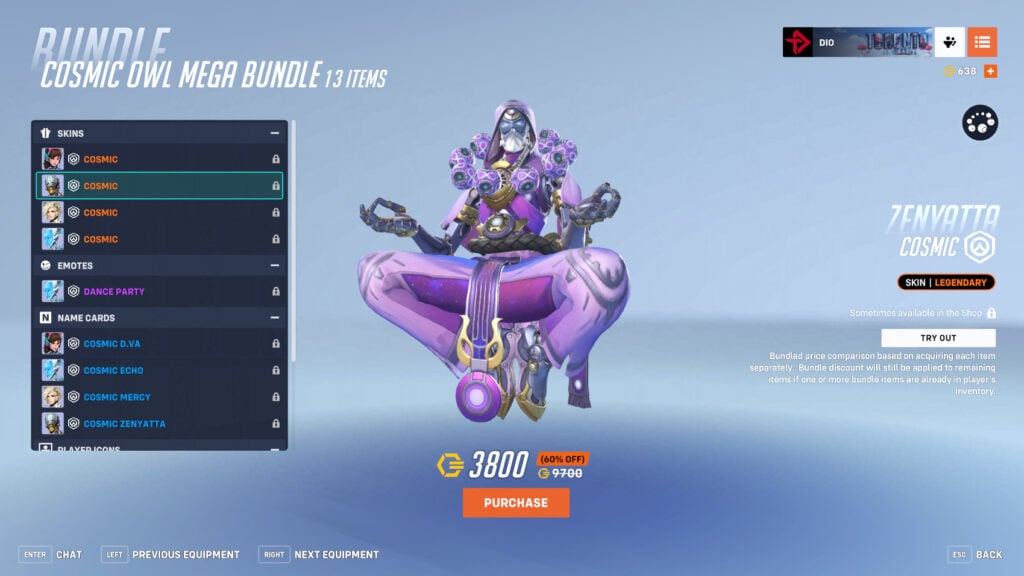 Cosmic Zenyatta skin