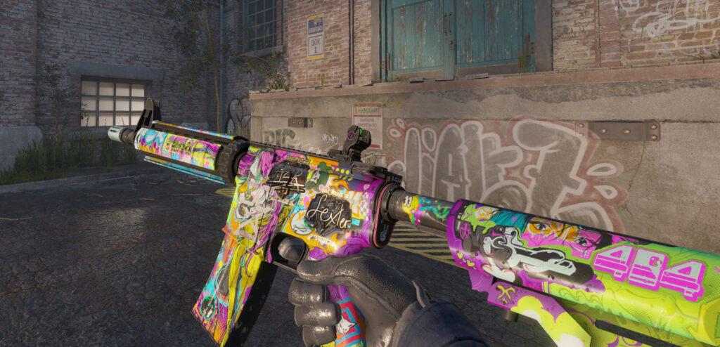 A CT player holding an M4A4 in CS2.