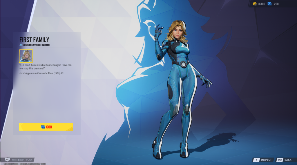 Invisible Woman First Family Marvel Rivals Skin