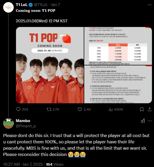 Fans tweets criticizing the company choice for a new chatting app
