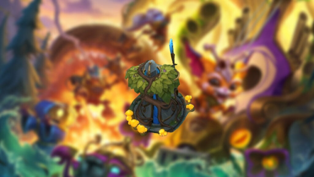 tower and mushrooms that players will be able to collect