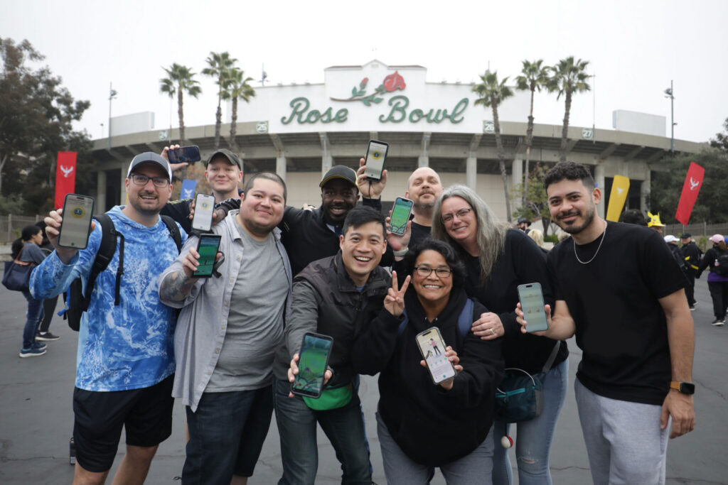 Players at the Rose Bowl Stadium, the home of the Los Angeles Unova Tour