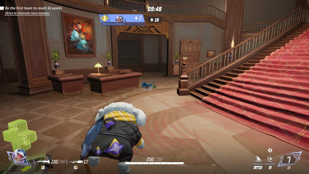 Jeff the Land Shark finds Bats the ghost dog in Marvel Rivals.