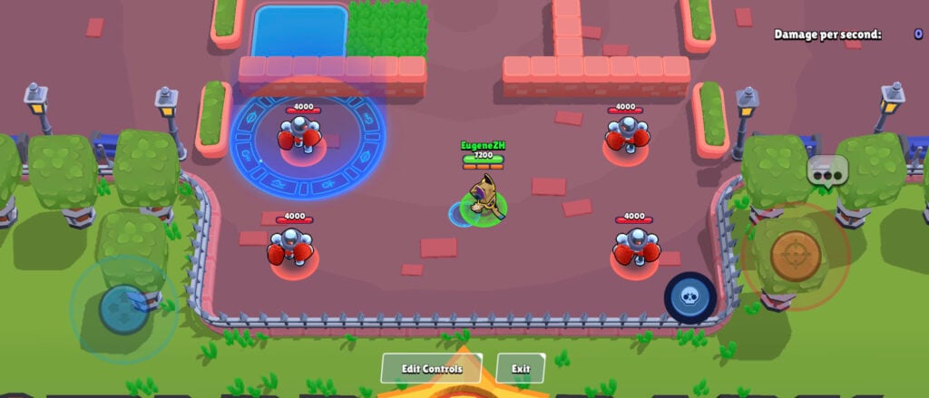 It’s a screenshot of a Super attack of the Brawl Stars brawler Finx - affecting projectiles in a chosen area.