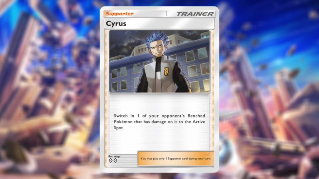 Cyrus card from Space-Time Smackdown of Pokémon TCG Pocket