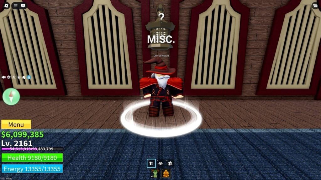 Dragon Wizard NPC in the Dragon Dojo