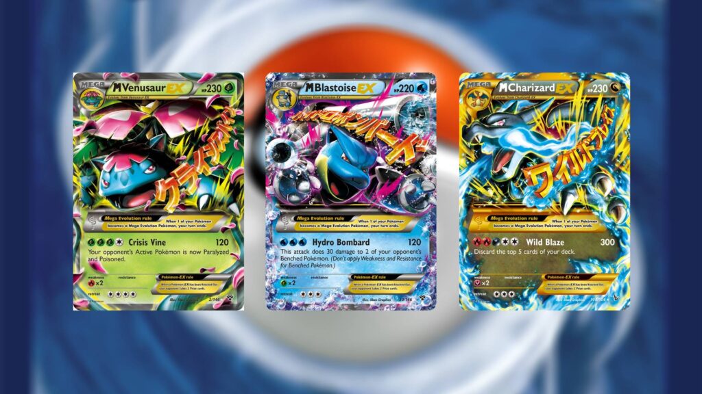 First Mega Evolution Pokémon cards from the XY era
