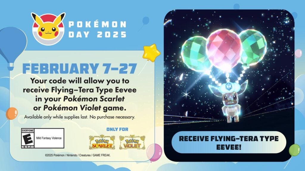 How to get a free Flying-Tera Type Eevee from GameStop for Pokémon Scarlet and Violet
