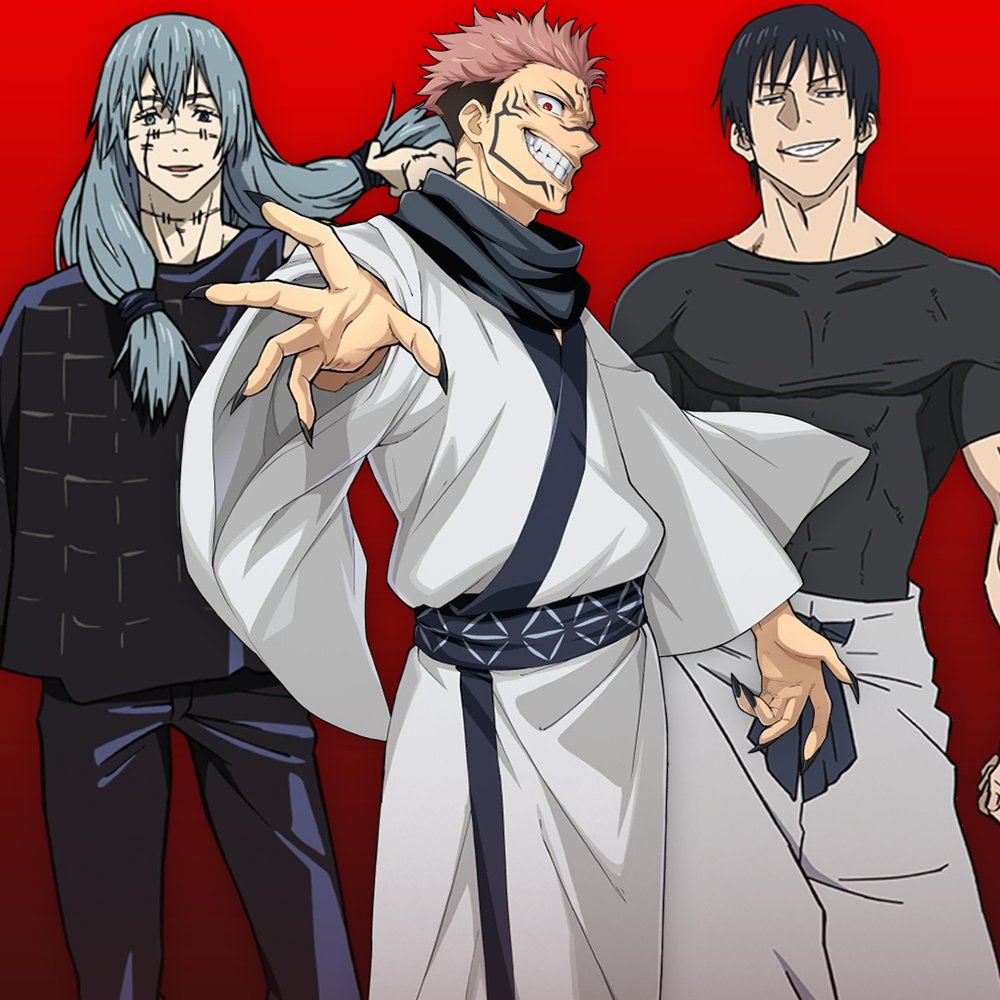 Mahito, Sukuna, and Toji