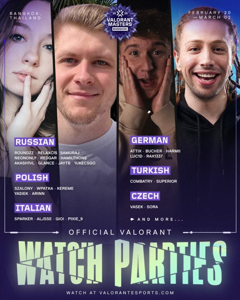 VALORANT Masters Bangkok Watch Party Co-streams
