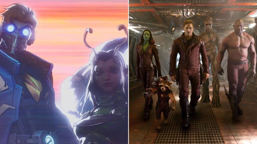 Guardians of the Galaxy in Marvel Rivals and their movies.