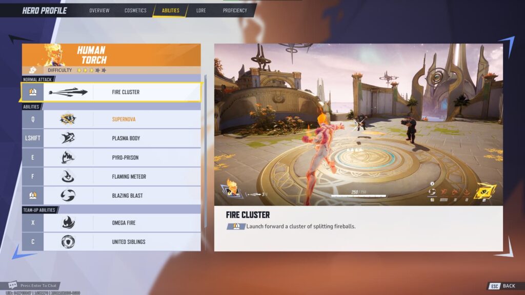 Human Torch's Fire Cluster ability in Marvel Rivals