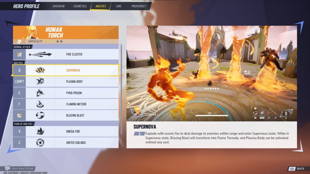 Human Torch's Supernova ability in Marvel Rivals