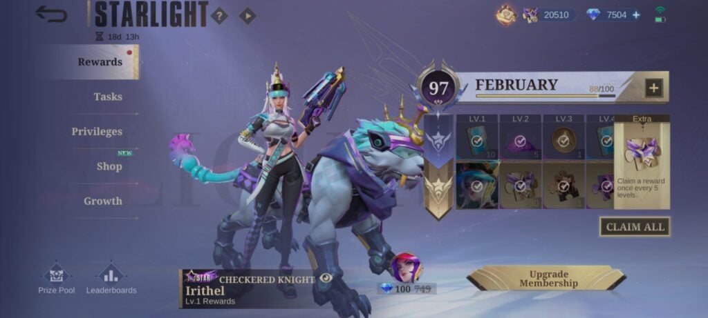Irithel “Neon Knight” February 2025 Starlight Skin (Source: esports.gg)