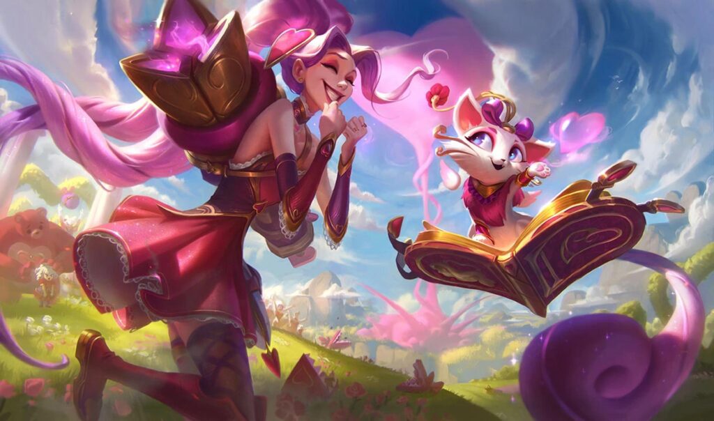 Heartseeker Jinx and Yuumi splash arts (Image via Riot Games)