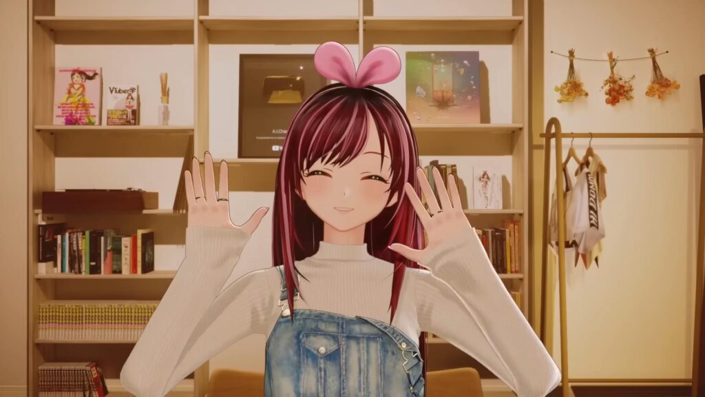 Kizuna AI greets her audience for the first time in three years (Image via A.I.Channel/YouTube)