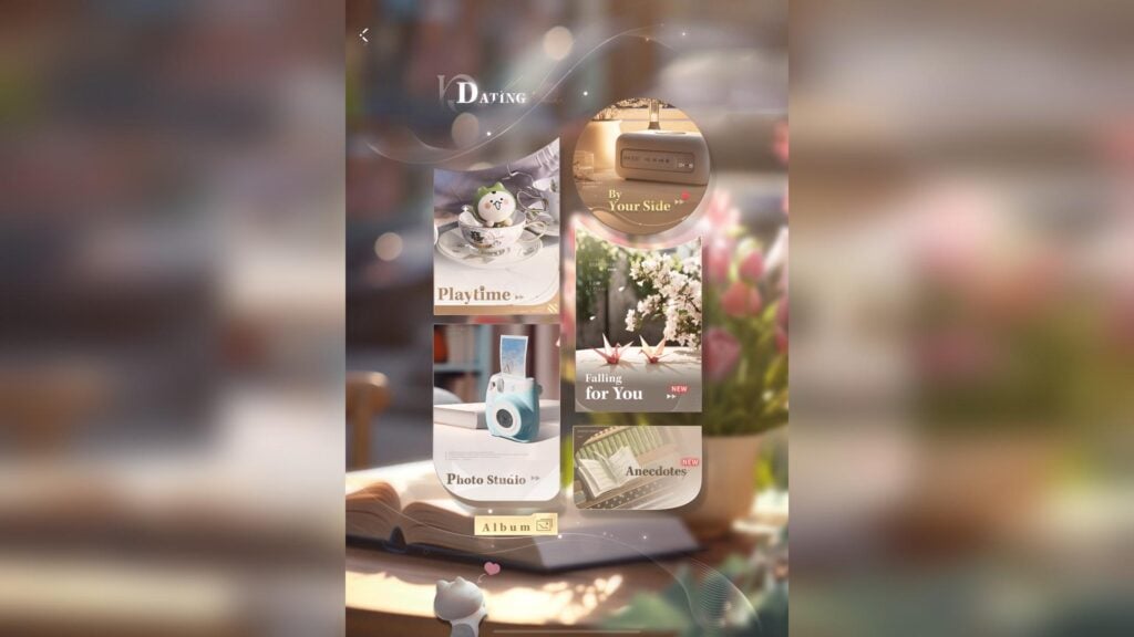 The activities under the "Dating" menu in LaDS (Screenshot via esports.gg)