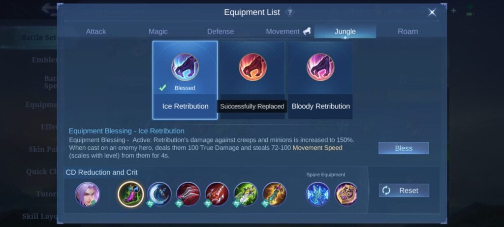 Ling Recommended Item Build in MLBB