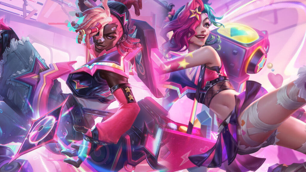 Lovestruck Jinx and Ekko skins for Timebomb fans!