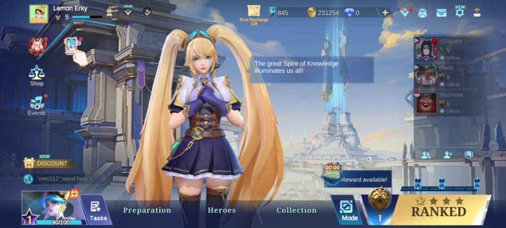 MLBB Advanced Server Menu