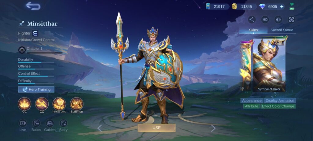 MLBB Ranked Season 35 Reward MinsittharSymbol of Valor Skin