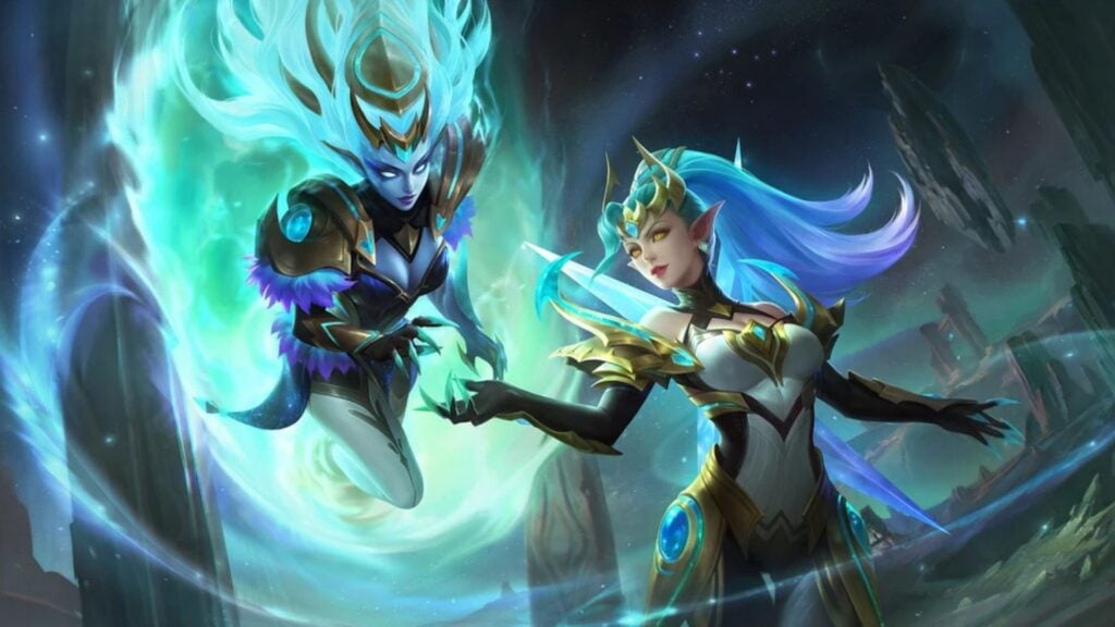 MLBB Selena and Karina Gamini Shadow and Halo Zodiac skins