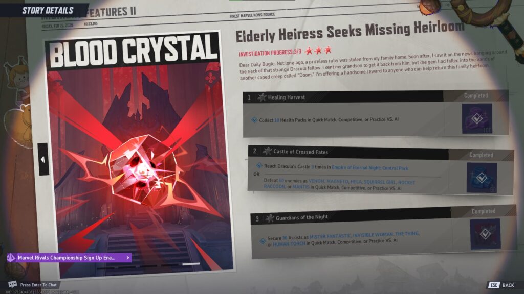 Midnight Features Investigation to get the free Groot skin in Marvel Rivals.