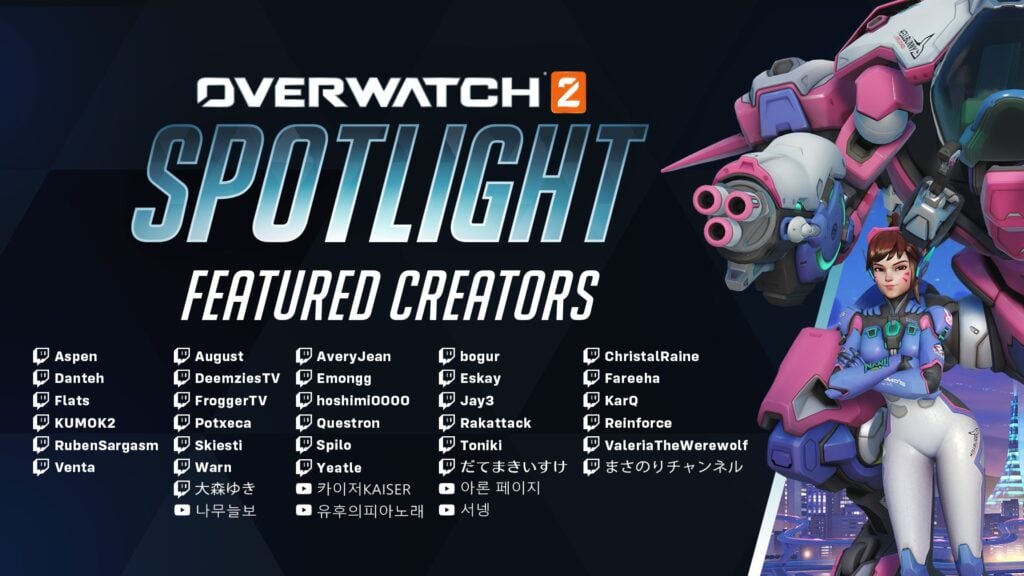 Overwatch 2 Spotlight creators
