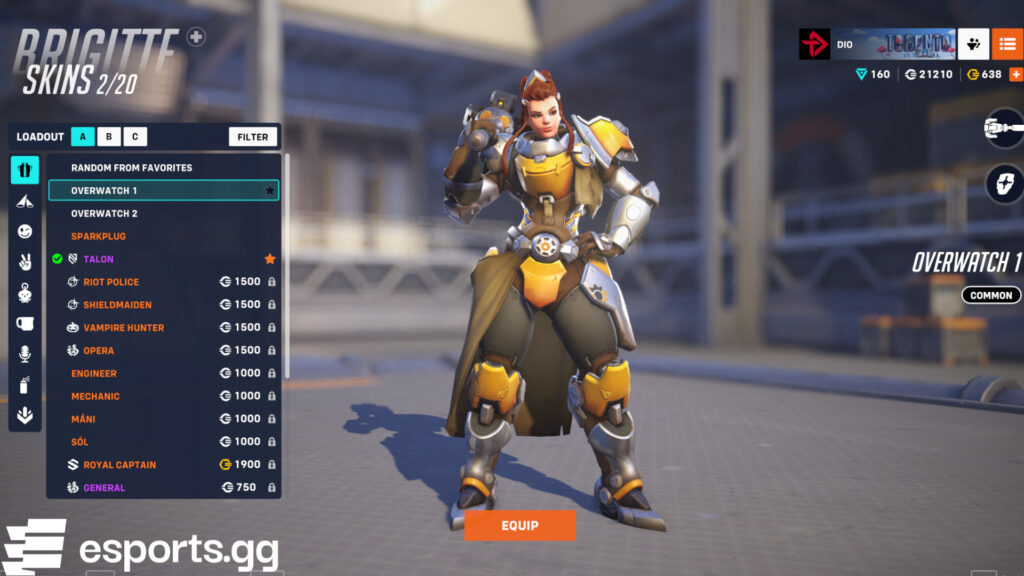Screenshot of Brigitte in her original skin