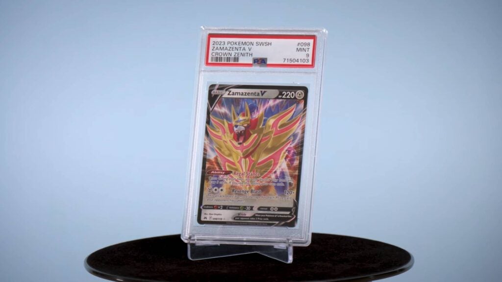 Zamazenta V card graded as PSA 9
