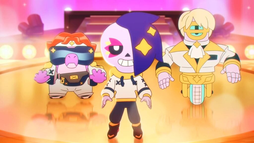 It’s a screenshot from the Good Randoms Brawl Stars trailer. It shows three skins for the new season: Bye Bye Buzz, Woodriver Stu, and Quit Playing Poco.