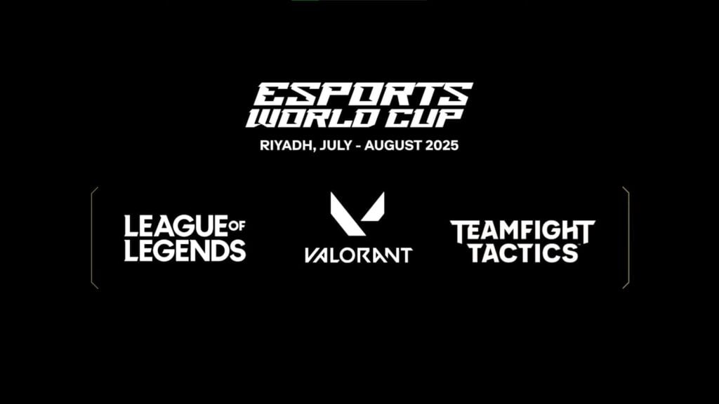 LoL, TFT, and VALORANT announced for Esports World Cup in Riyadh, from July to August 2025.