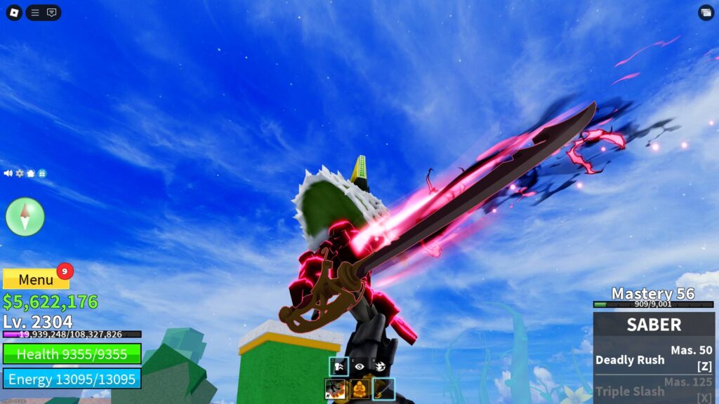 Saber imbued with Aura