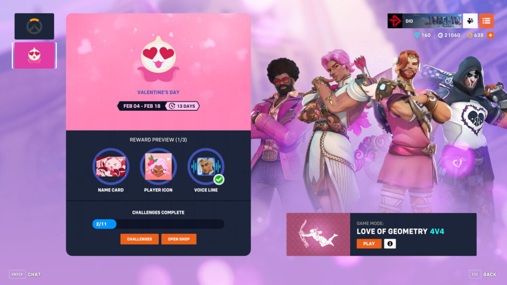 Overwatch 2 Valentine's Day event