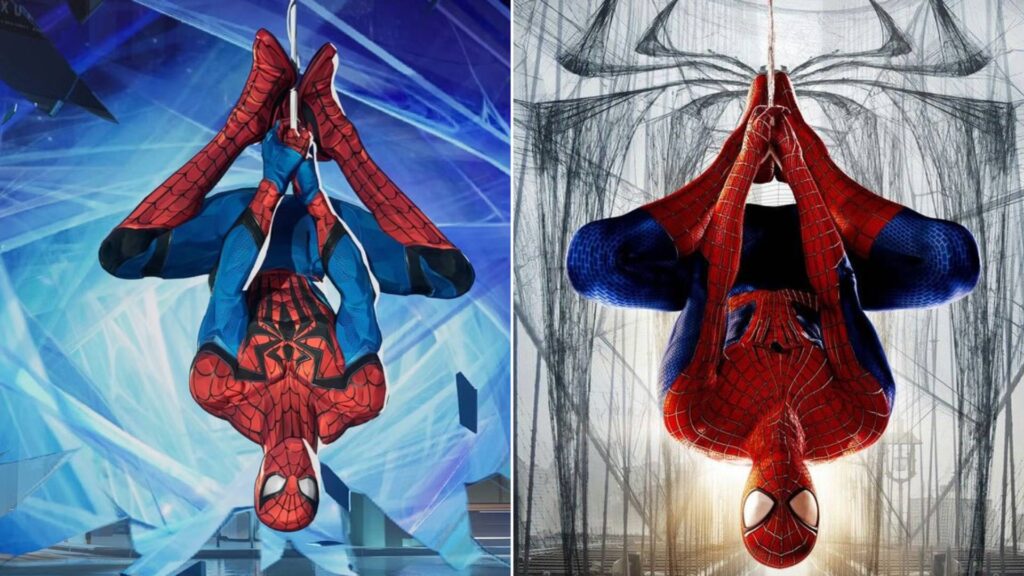 Spider-Man in Marvel Rivals and in movies.