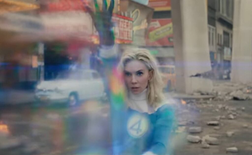 Sue Storm in the trailer for The Fantastic Four: First Steps.