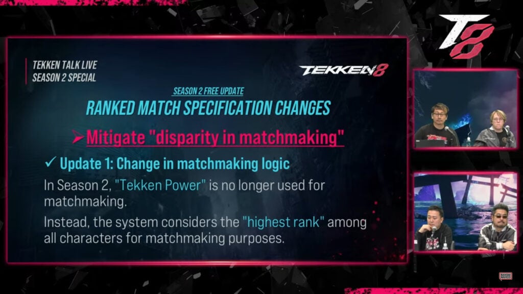 Big ranked changes in TEKKEN 8 Season 2: Matchmaking logic