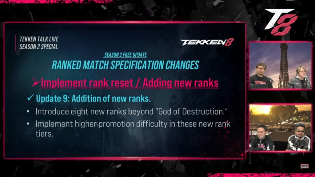 Big ranked changes in TEKKEN 8 Season 2: New ranks