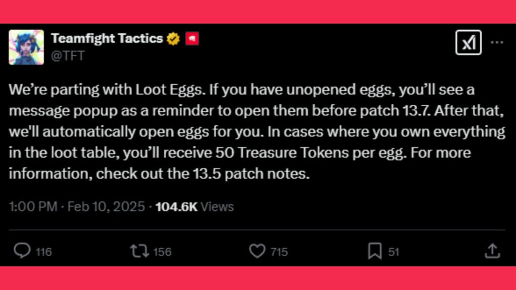 TFT Loot Eggs announcement screenshot