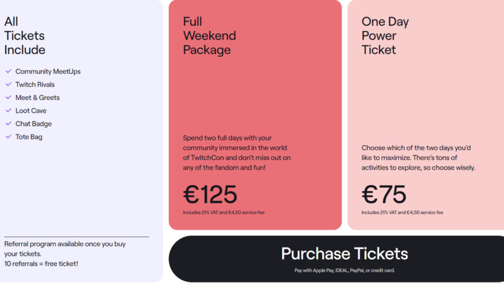 tickets prices in euros 