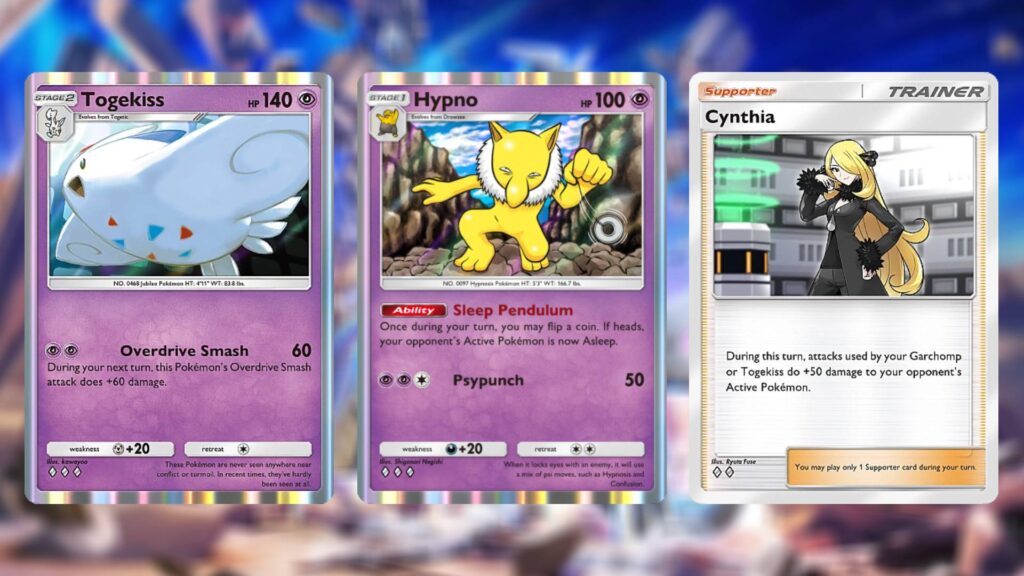 All main cards for the Togekiss deck in Pokémon TCG Pocket