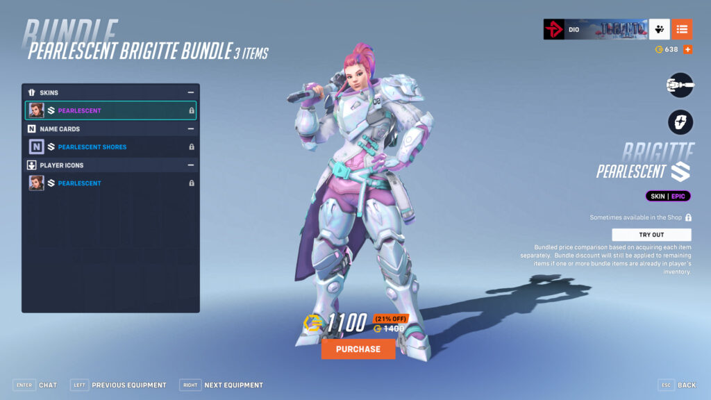 Pearlescent Brigitte skin