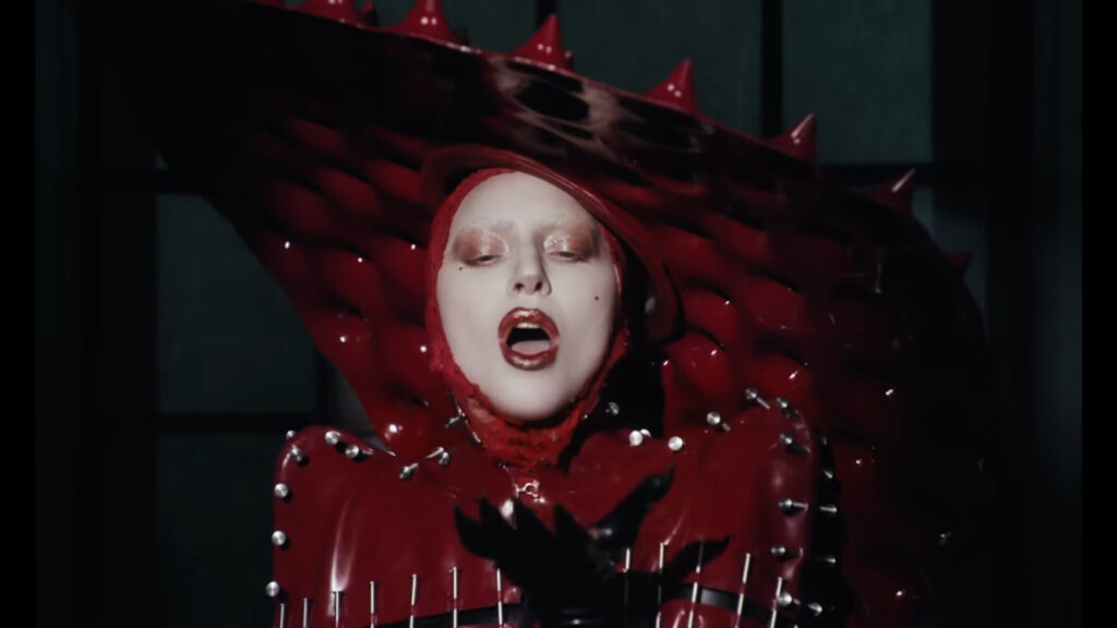 The lady in red in the music video