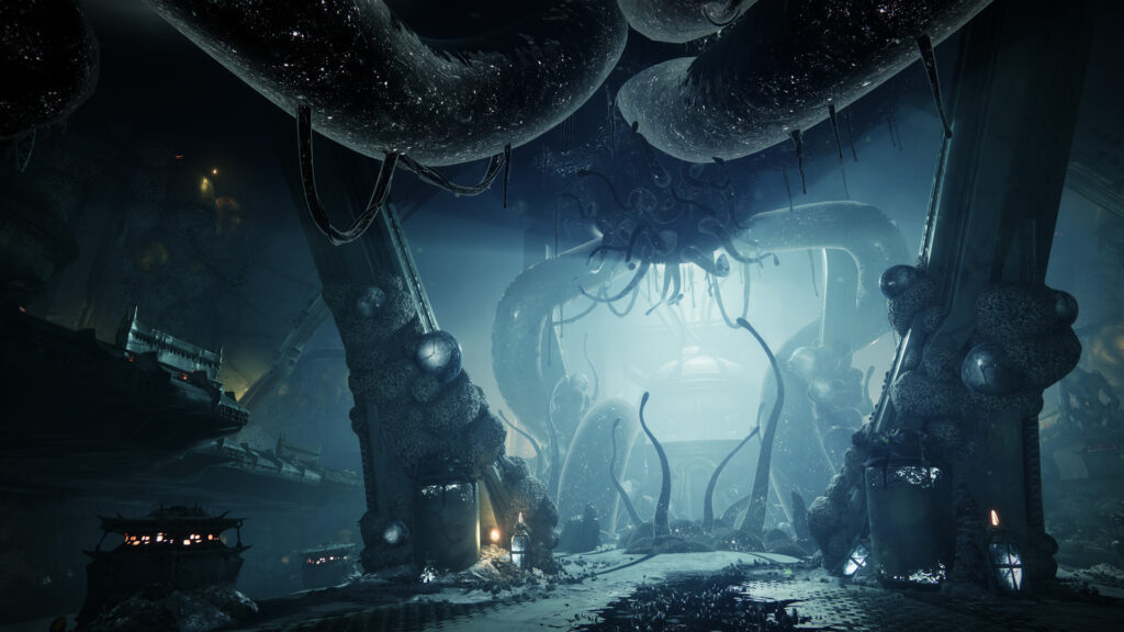 Guardians traverse the Dreadnought in Destiny 2.