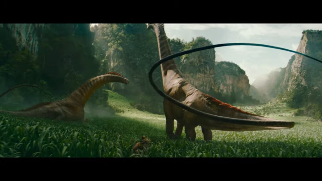 A scene from the Jurassic World Rebirth trailer